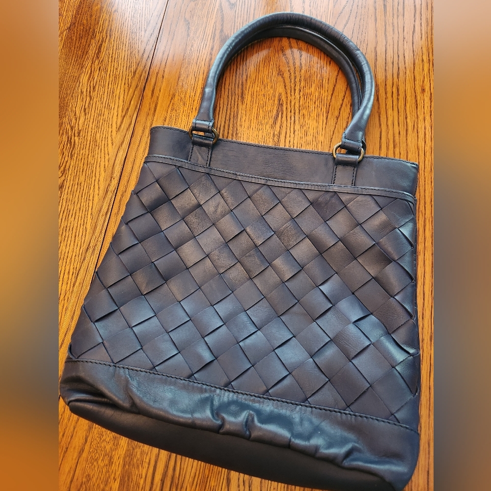 NorthStyle Dark Blue Woven Shoulder Bag